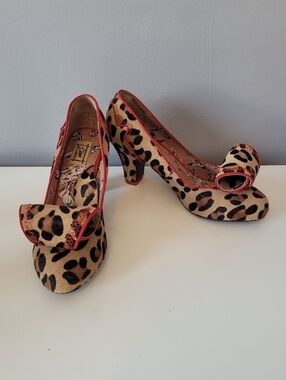 Miss L Fire Leopard Print Heels, VGUC, Size 40